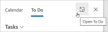 Open To Do with the Open To Do button on top of the task list.
