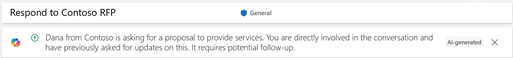 The mini summary and justification message for Copilot setting the priority to high for this email message.