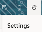 Setting option on Outlook on the web toolbar.