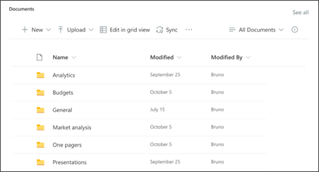 Screenshot of the document library screenshot