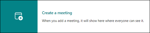 Link redirecting the user to their group's calendar in Outlook.