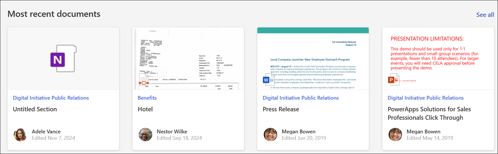 Highlighted content web part on a hub site