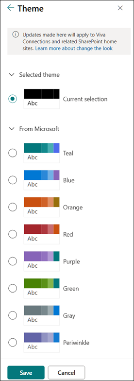 Change the theme of your SharePoint site