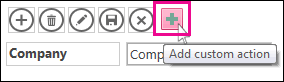 Adding a new custom action to the Action Bar.