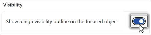 Show visibility outline button screenshot.