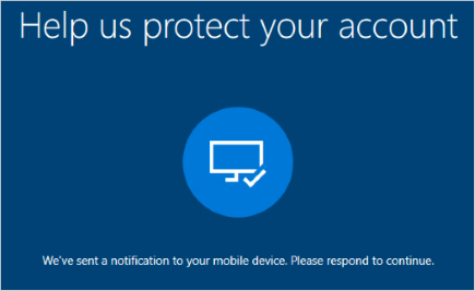 Screenshot that shows the Enter your password notification screen.