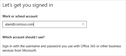 Lets get you signed in screen