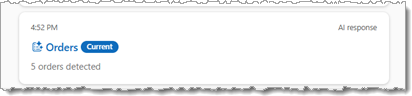Image of the Orders card on the Timeline tab.