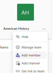 Screenshot of add member.