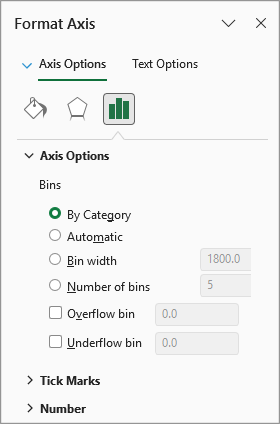 Format Axis task pane