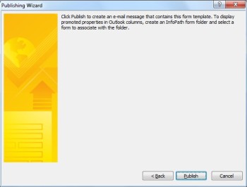 Publishing Wizard page for creating an e-mail message