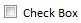 Unchecked Check Box control with its label