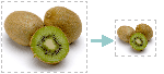 Before and after examples of resizing