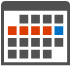 Calendar highlighting tasks without actual work