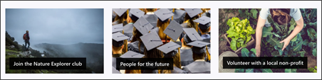 Learning Central site Image web part displaying student learning and connection opportunities for the template