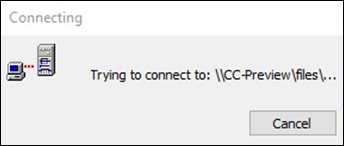 Outlook Network path dialog