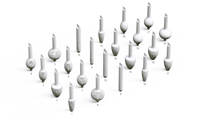 3D-printable grip designs for Microsoft Business Classroom Pen