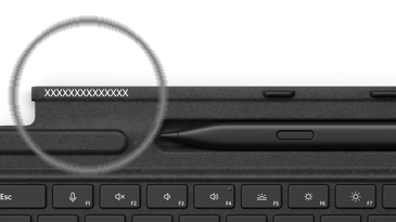 Screenshot of the serial number on the cover.