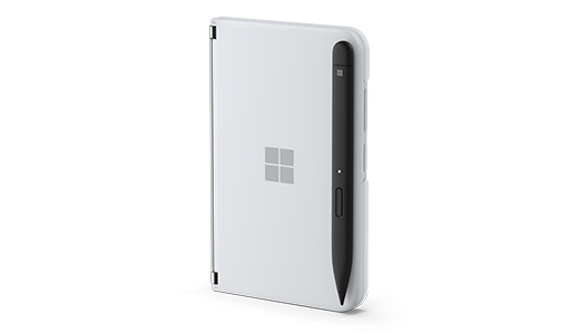 A Surface Slim Pen 2 attached to the Surface Duo 2 Pen cover.