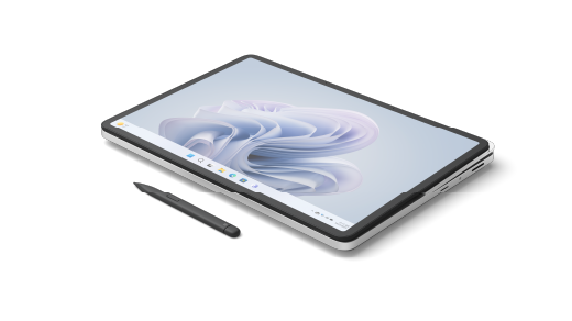 Screenshot that shows the tablet position of Surface Laptop Studio 2 with the pen next to it.