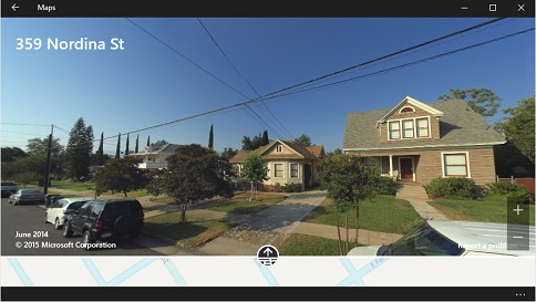 Streetside view in Maps showing houses along 359 Nordina Street