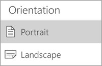 Android Orientation menu with Portrait and Landscape options