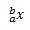 Image showing a built up equation with subscript and subscript elements on the left side.