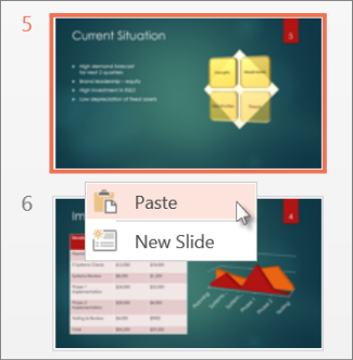 Click Paste