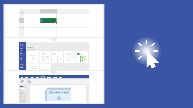 Visio Cross-Functional Flowchart - Data Visualizer in Excel