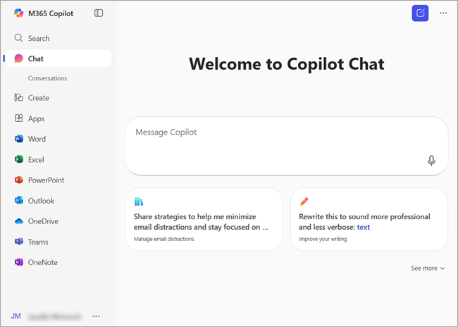 Screenshot showing microsoft365.com home page when signed in with a Microsoft account that has a Microsoft 365 (home) subscription