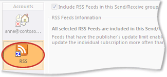 RSS in an Send/Receive group