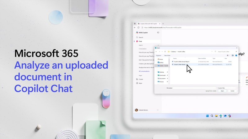 Analyze uploaded document in Copilot Chat