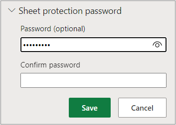 Setting a sheet password