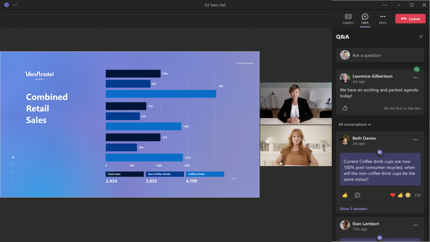 Q and A in Town halls for Attendees