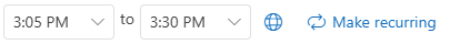 Select Make recuring to create a series with the same meeting details