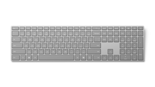 Show a top-down view of the Surface Keyboard