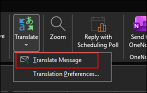 Auto translate workaround in classic Outlook