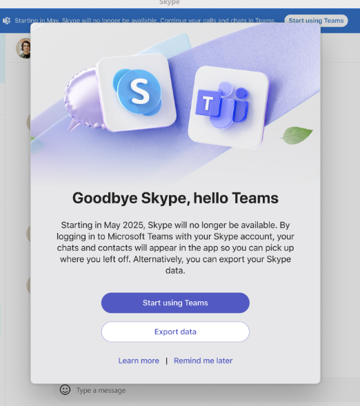 Skype Teams logos with text