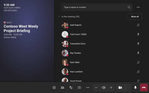 Teams Room on Android screen