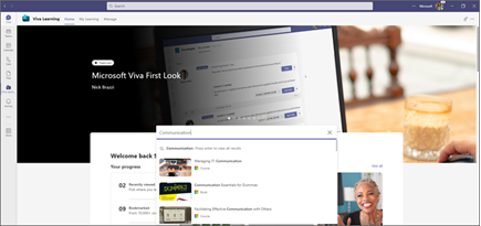 Type what you're looking for in the Search bar and select a result