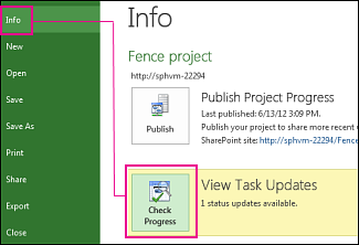 Check progress of schedule image