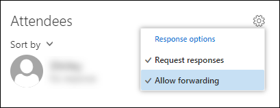 Screenshot of allow forwarding option