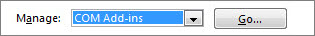 Manage COM Add-ins