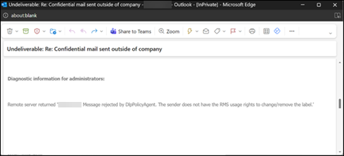 Undeliverable error in Outlook