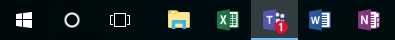 Teams icon in the Windows taskbar