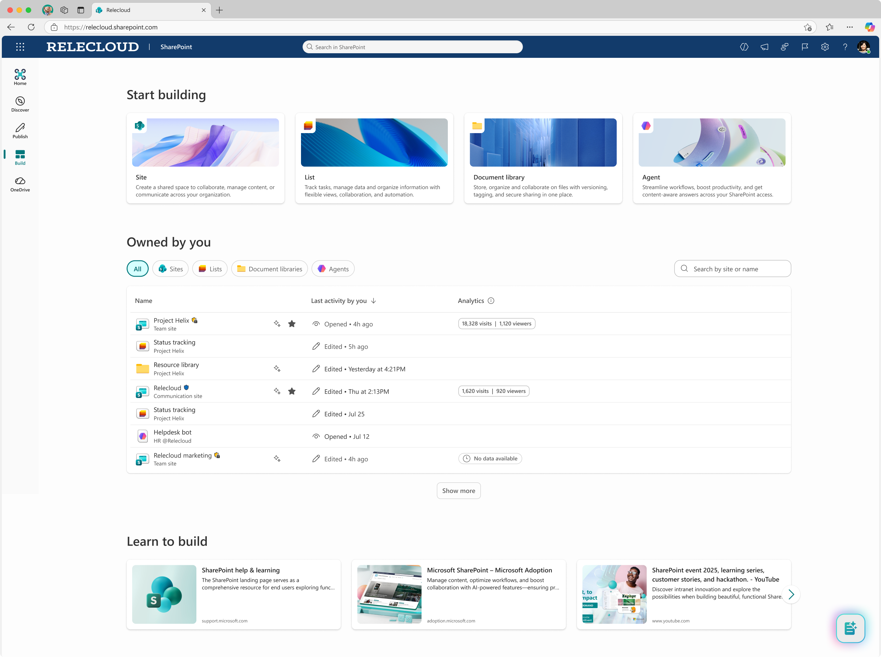 Build home page