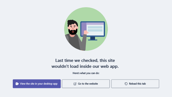 Options when you have problems loading a website