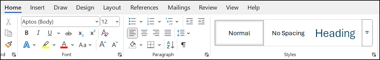 Add and format text in Word