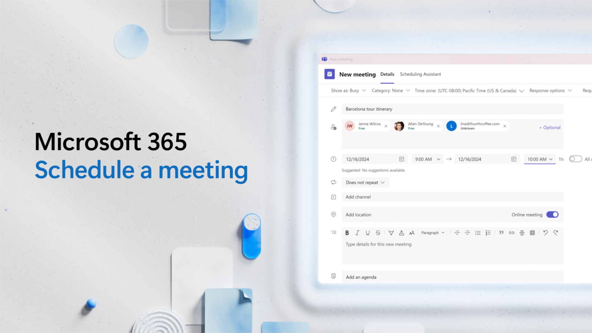 Schedule a meeting in Teams