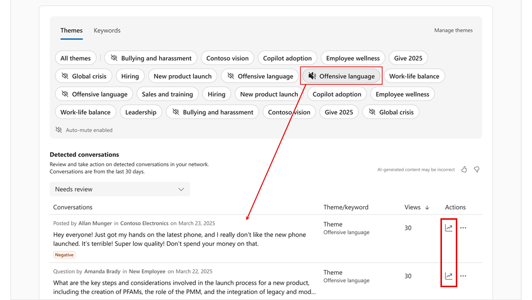 Select a theme to see matching conversations
